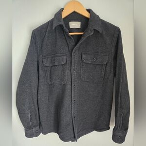 EVERLANE Men's Gray Cotton Overshirt Jacket